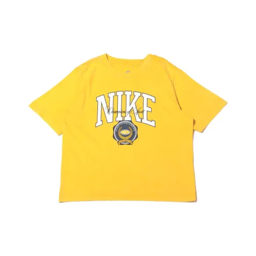 Nike Sportswear Women'ss Boxy Varsity Tee Yellow