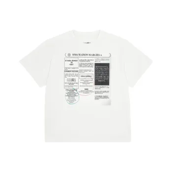 MM6 Maison Margiela Stamp Logo T Shirts 'Off White'