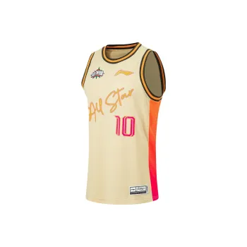 LiNing CBA Collection Professional Basketball Collection Basketball Jersey Men's Milk Tea Custard