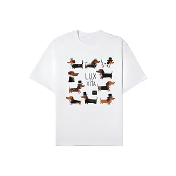 LUX ET VITA T Shirt Unisex White, Yellow
