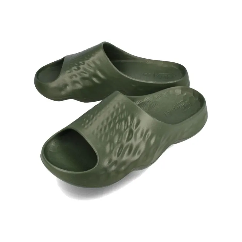 New Balance Slip Resistant Abrasion Resistant Slide Slippers Unisex Olive Green-2
