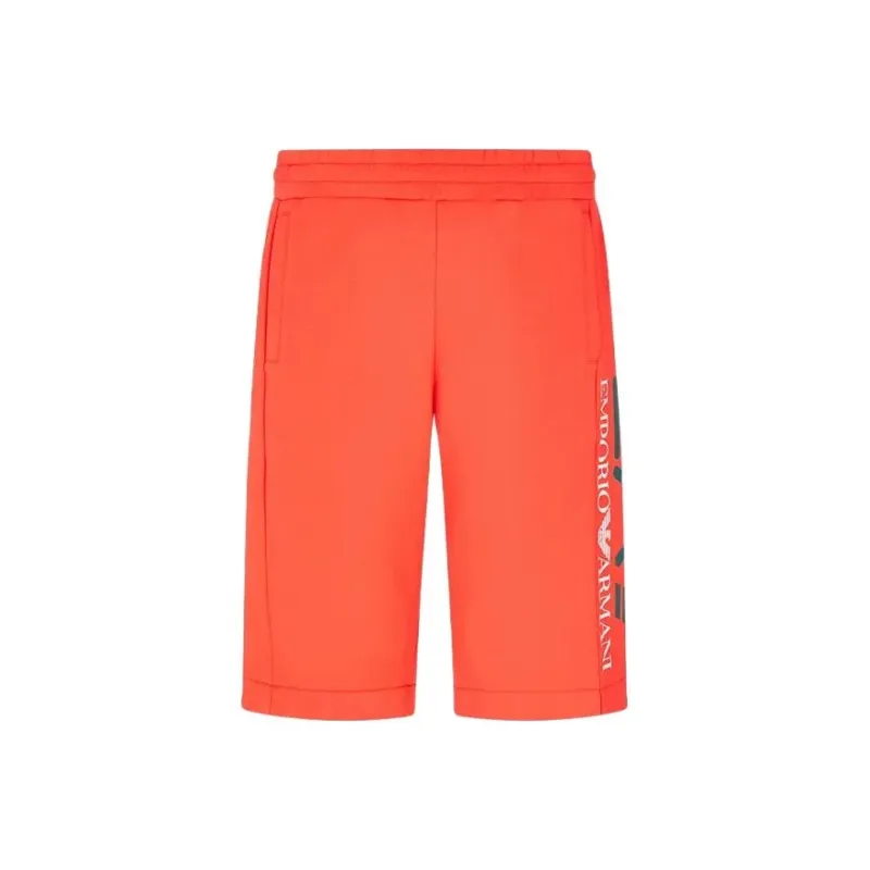 EMPORIO ARMANI EA7 Casual Shorts Men Orange Red-0
