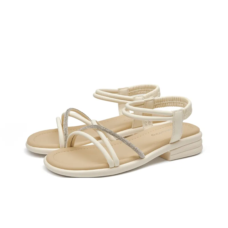 Spider King One Strap Sandals Women's Ecru-2