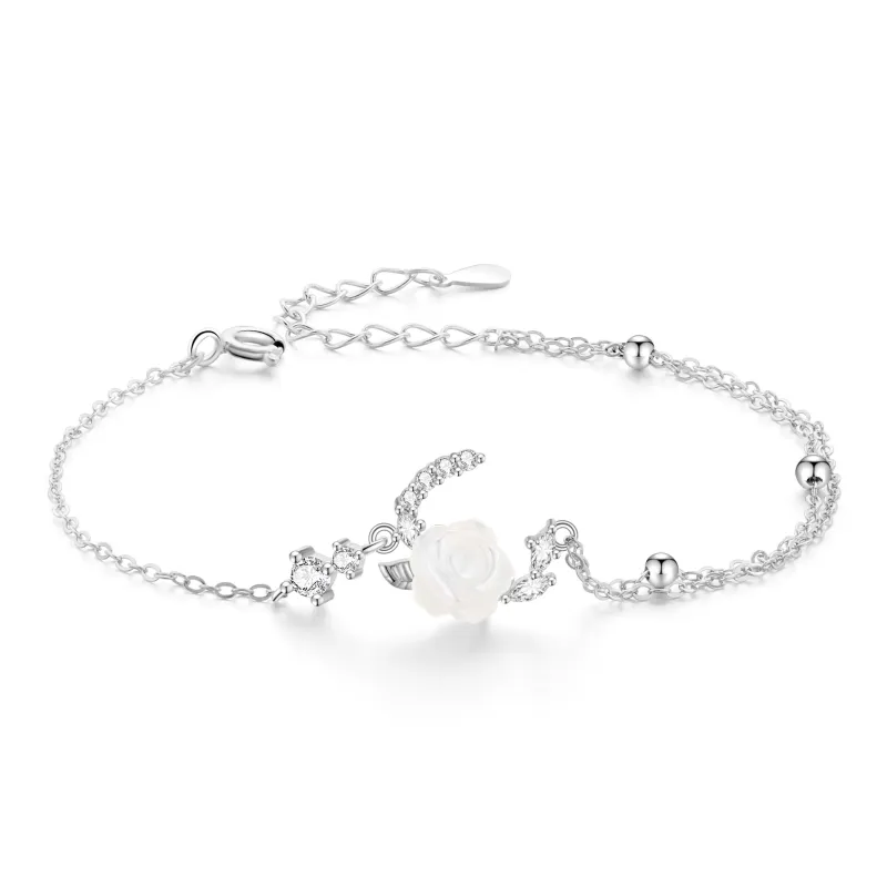 Lao Feng Xiang S925 Silver Bracelets Women's-0