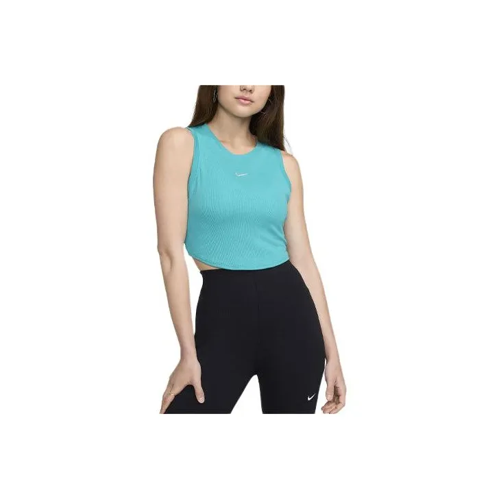 Nike Sportswear Chill Knit Women's Tight Cropped Mini-Rib Tank Top-0