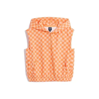 GAP Tank Tops Women's Orange Checkerboard
