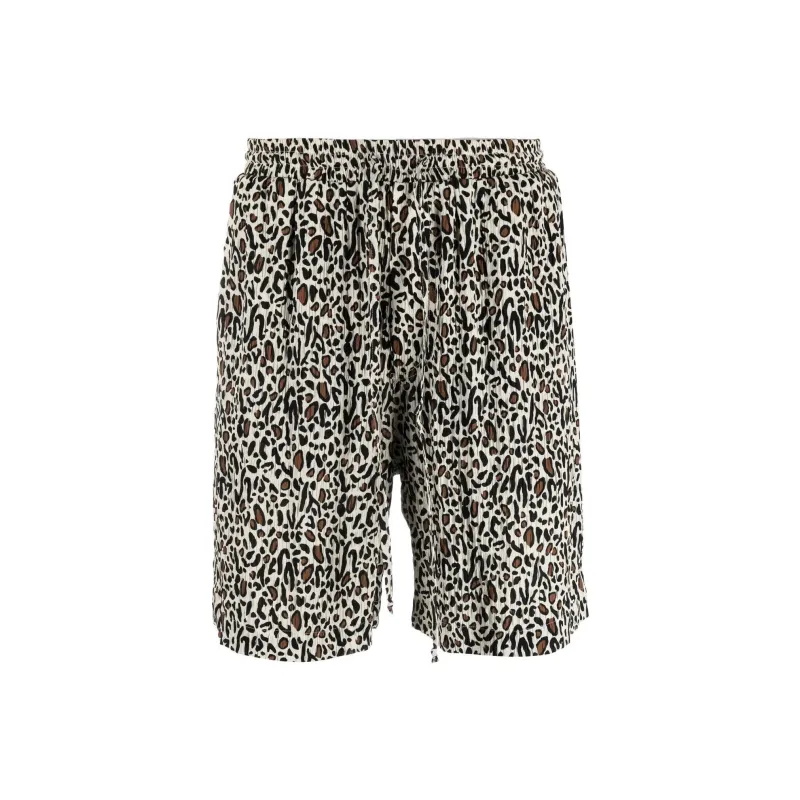 NANUSHKA Leopard Printed Drawstring Shorts-0