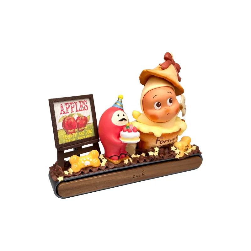 [Modified Doll] POP MART From Stars Collection Car Parking Sign, Small Lucky, Brown Hang Tag Box 11cm-2
