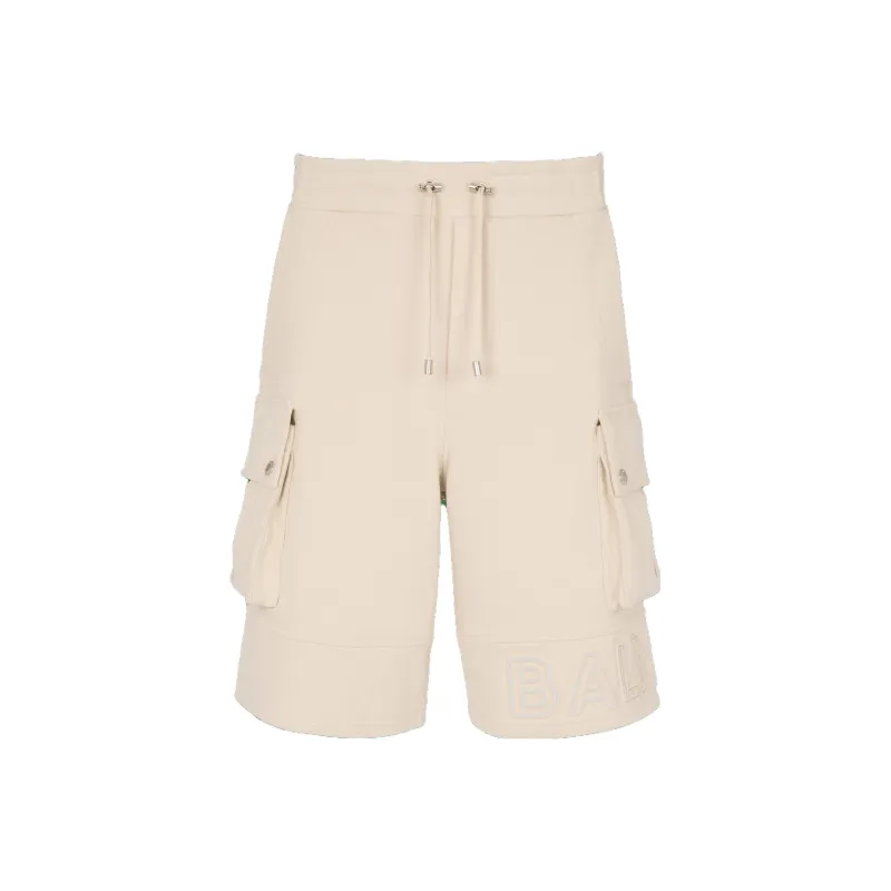 BALMAIN Drawstring Cargo Shorts-0