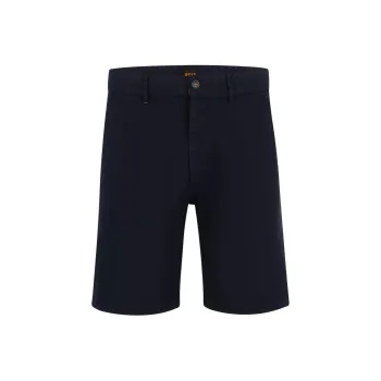 HUGO BOSS Slim Fit Shorts In Stretch Cotton Twill Casual Shorts Men's Dark Blue