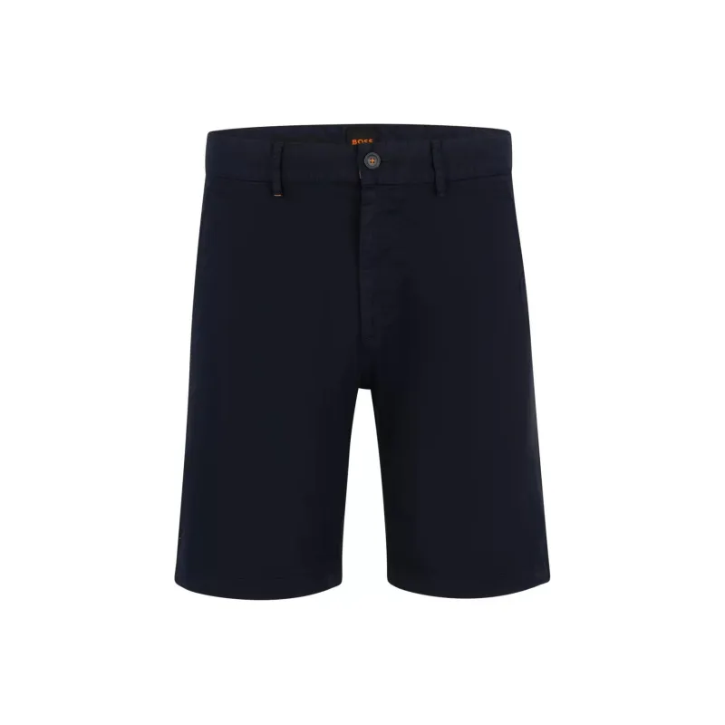 HUGO BOSS Slim Fit Shorts In Stretch Cotton Twill Casual Shorts Men's Dark Blue-0