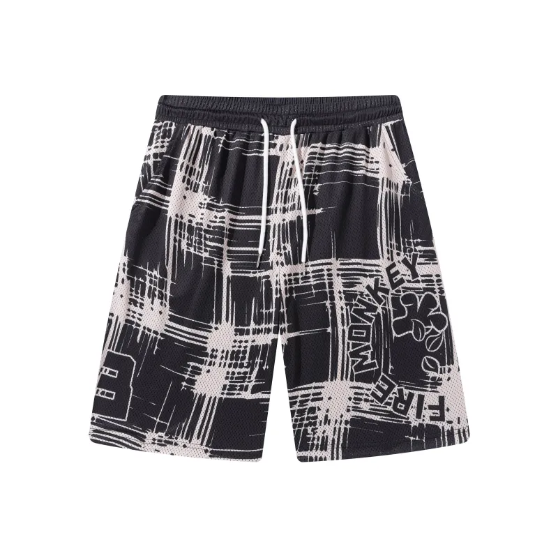 FireMonkey Basketball Shorts Unisex Black Gray-0