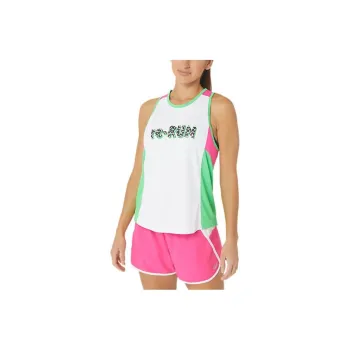 Asics New Strong Repurposed Run Singlet Tank Tops Women's White