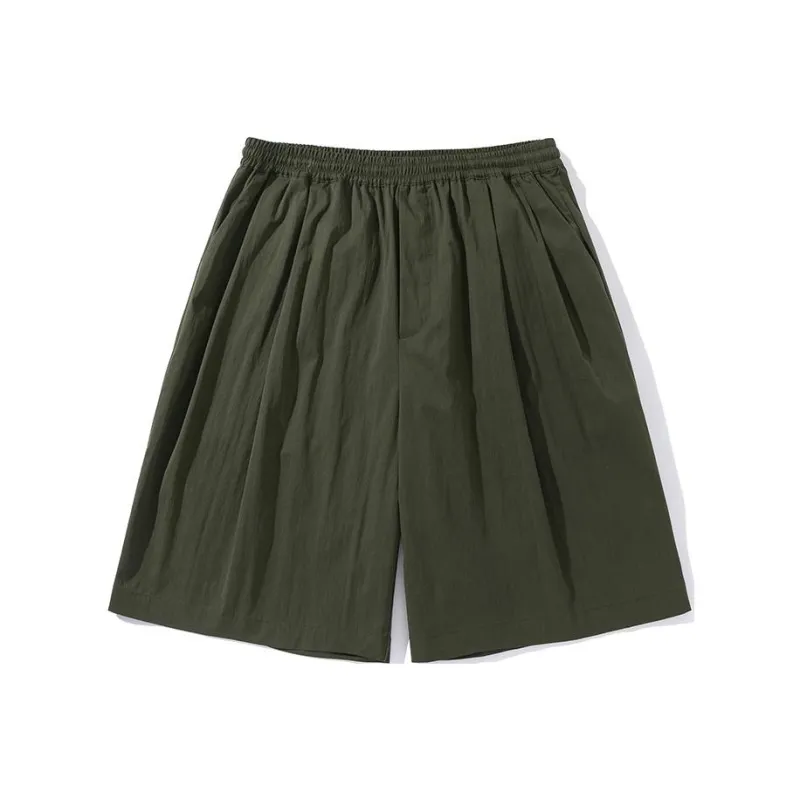 PUNCTILIOUS Casual Shorts Unisex Army Green-0