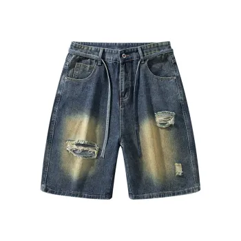 THREEAGAINTHR33 Denim Shorts Unisex