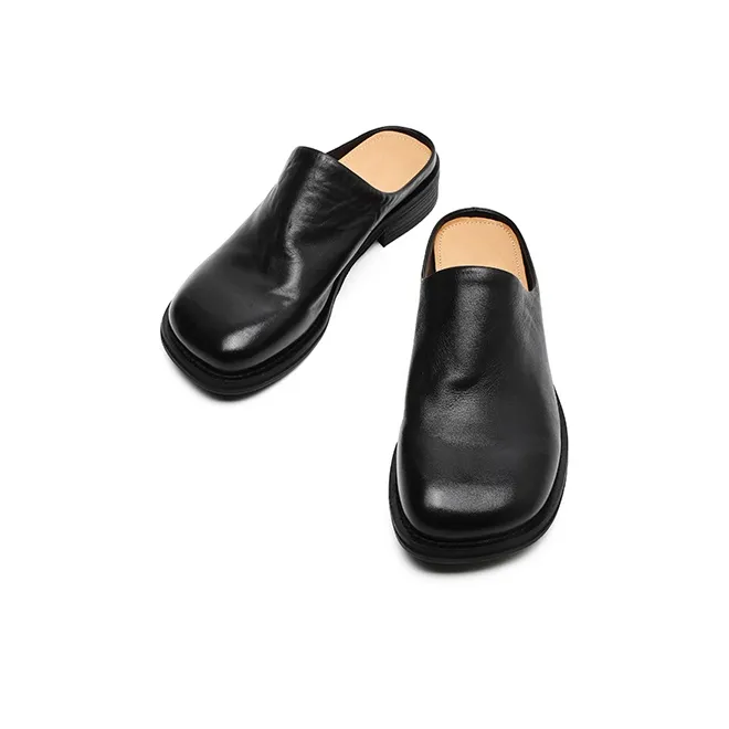 APRHE Abrasion Resistant Slip Resistant Closed Toe Slippers Unisex Black-2
