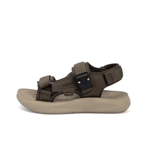 HUANQIU Beach Sandals Men's Brown