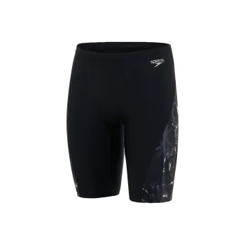 Speedo Men's Allover V-Cut Jammer Swimming Shorts Men Black/Green
