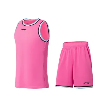 LINING Sports Basketball Collection Basketball Suits Men Du Juan Pink