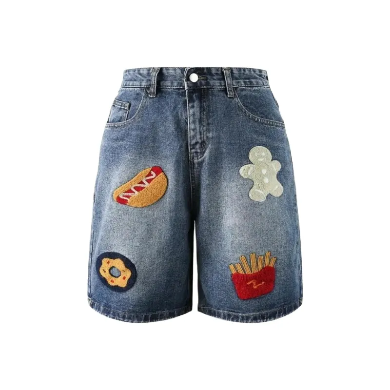 KIRHNE Denim Shorts Unisex Light Blue-5
