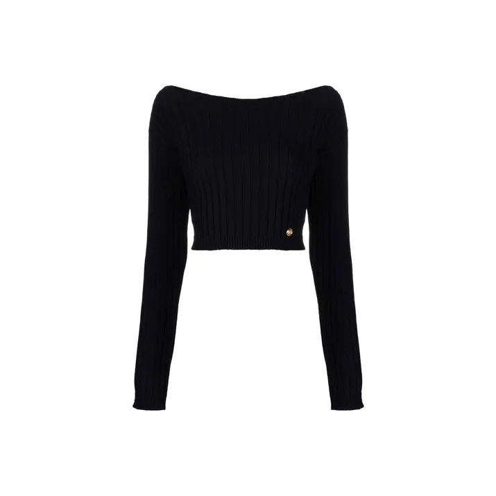 BALMAIN FW21 Slim Fit Sweater Women's Black-0