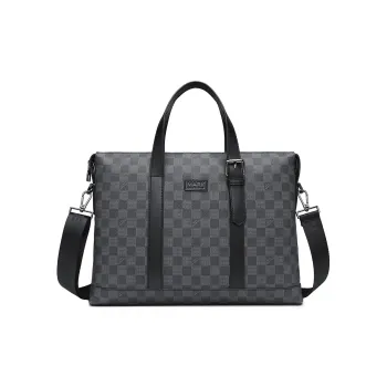 FAIRWHALE PVC Portable Crossbody Bag, Shoulder Bag, Briefcase Regular Men's Black