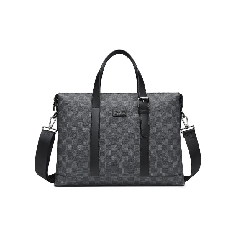 FAIRWHALE PVC Portable Crossbody Bag, Shoulder Bag, Briefcase Regular Men's Black-0