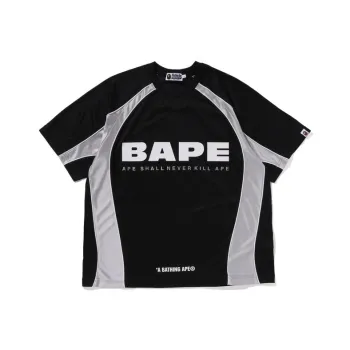 A BATHING APE Solid Camo Jacquard Multilogo Relaxed Fit Football Jersey