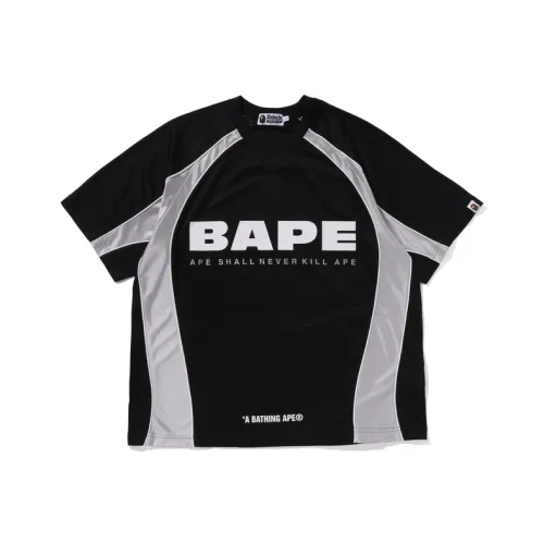 A BATHING APE Solid Camo Jacquard Multilogo Relaxed Fit Football Jersey