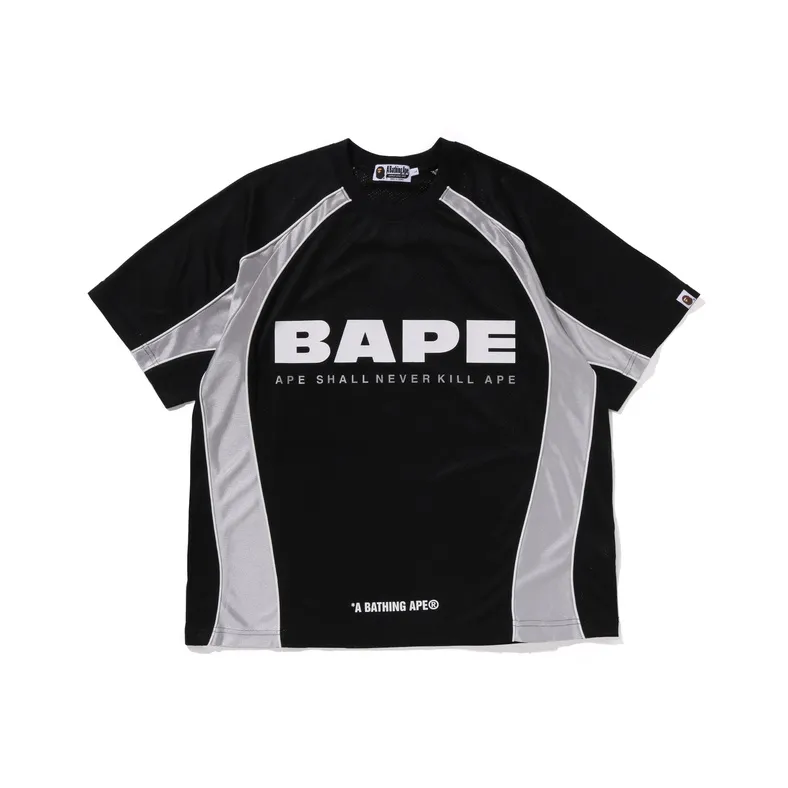Bape Solid Camo Jacquard Multilogo Relaxed Fit Football Jersey-2