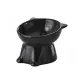 Pet Raised Base Ceramic Bowl (Black)