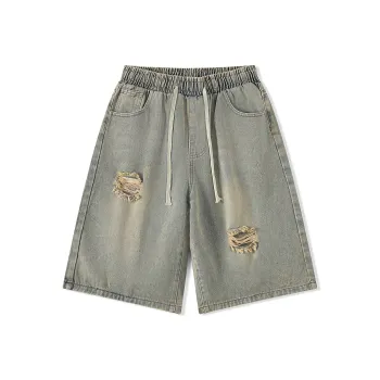 ELCORO Denim Shorts Unisex Yellow Mud