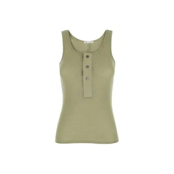 AMIPARIS Sleeveless Button Detailed Tank Top