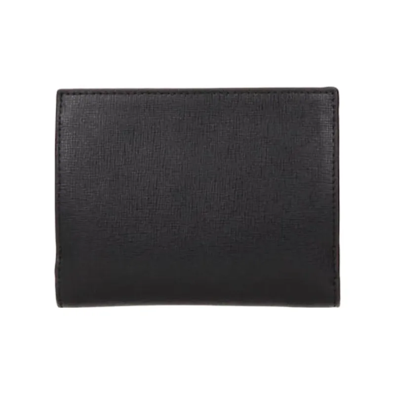 Furla Babylon Leather Card Holder Wallet Women's Black-1
