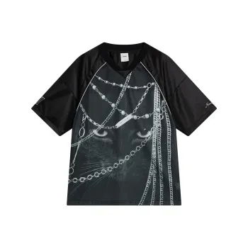 IMXS New Horse Run Collection T Shirt Women's Black Gothic Cat