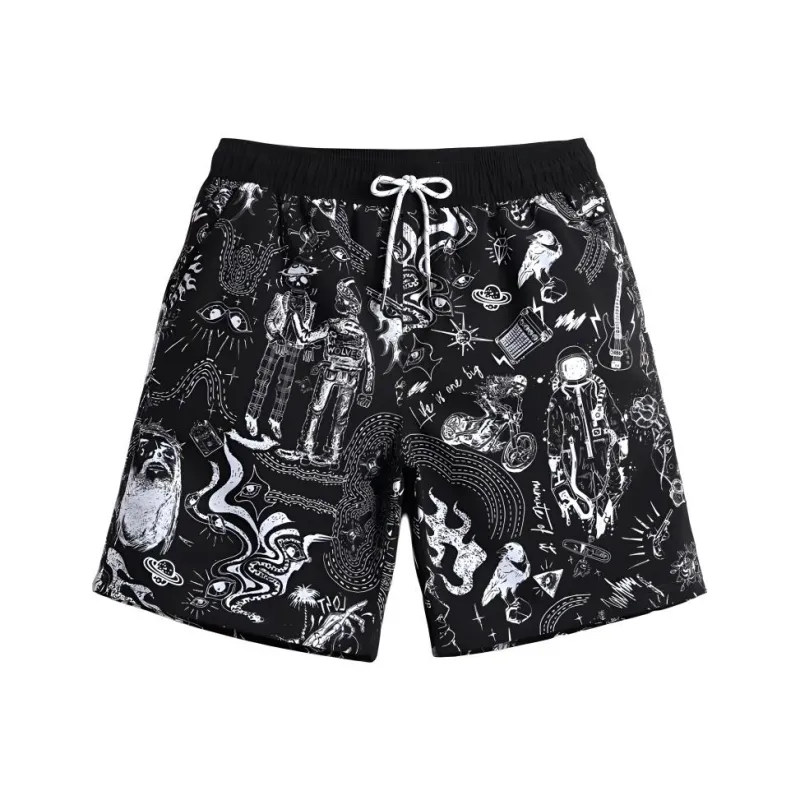 GAILANG Beach Shorts Men's Black-0