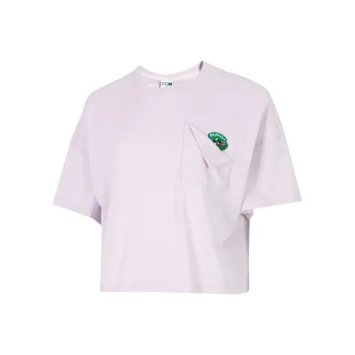 PUMA Crop Tops Women's Light Purple
