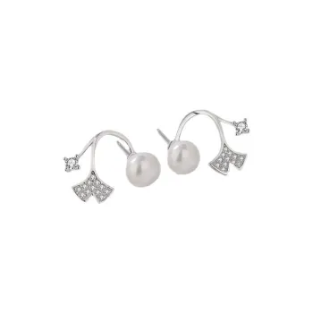 ZHENZHUAOMI Pearl Stud Earrings Women's