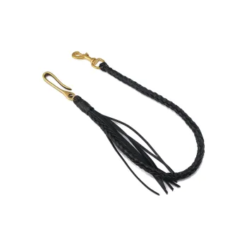 CENTURY&KINDLE Cow Leather Pants Chains Unisex