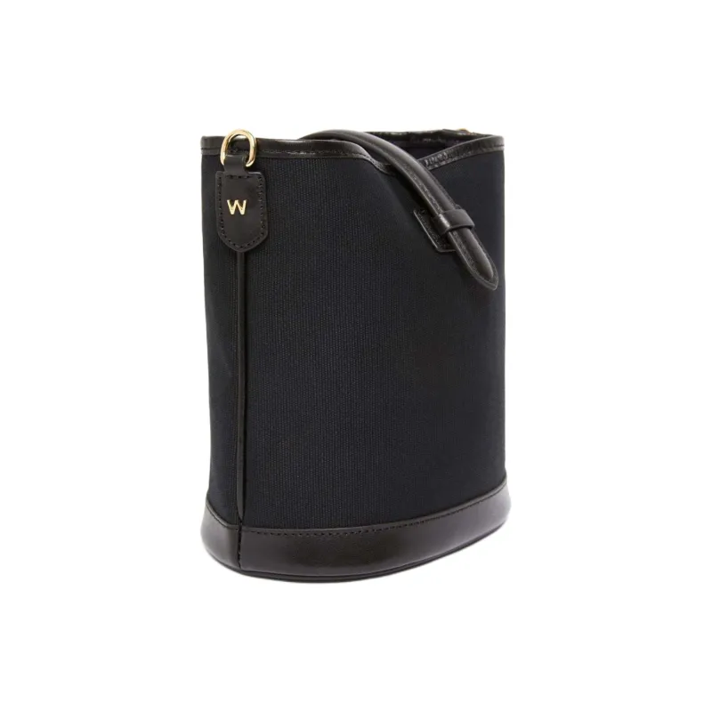 WEEKEND MaxMara Cotton Bucket Bag, Shoulder Bag, Crossbody Bag Trumpets Women's Black-2