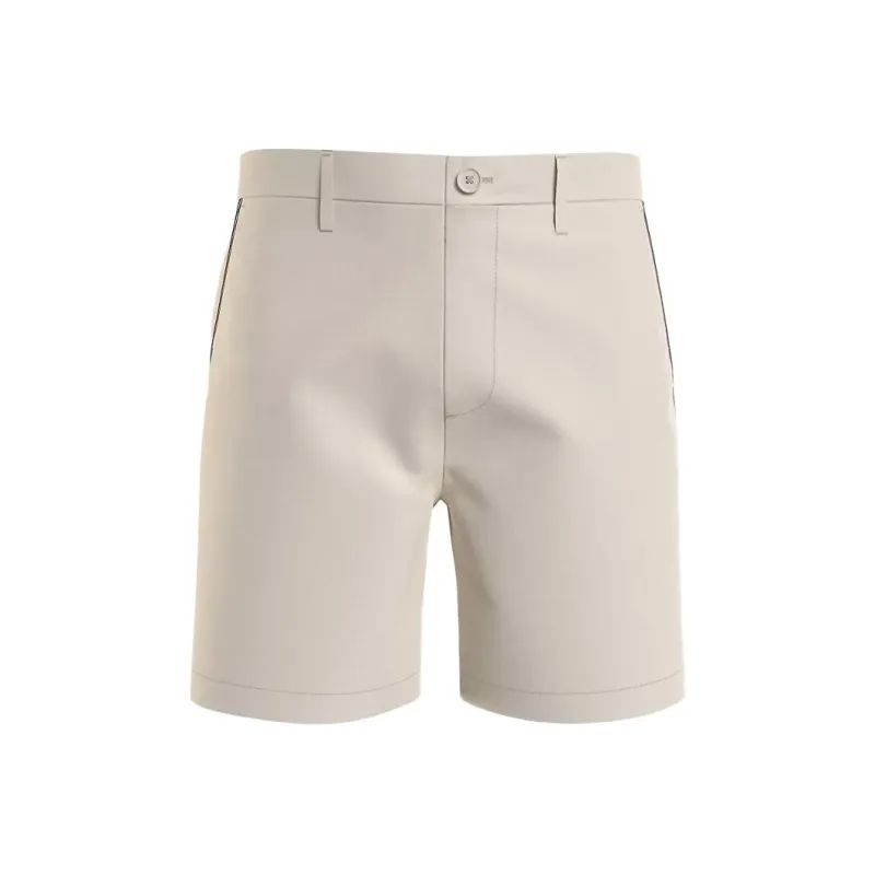 Tommy Hilfiger Solid 7' Chino Short Pants & Shorts Ivory Casual Shorts Men's White-0