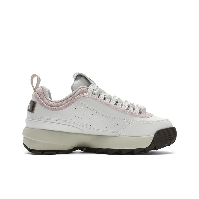 FILA Disruptor 2 Anti Slip Wear Resistant Low Top Casual Shoes Women's White Pink-1