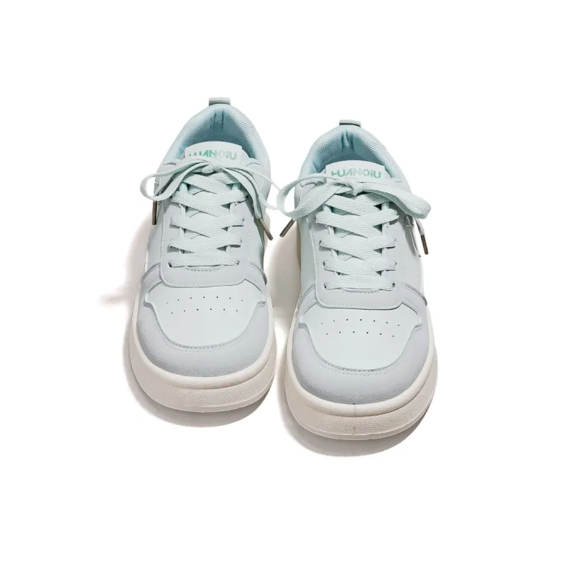 HUANQIU Slip Resistant, Lightweight, And Breathable Low Top Skateboard Shoes Women's Aqua-3