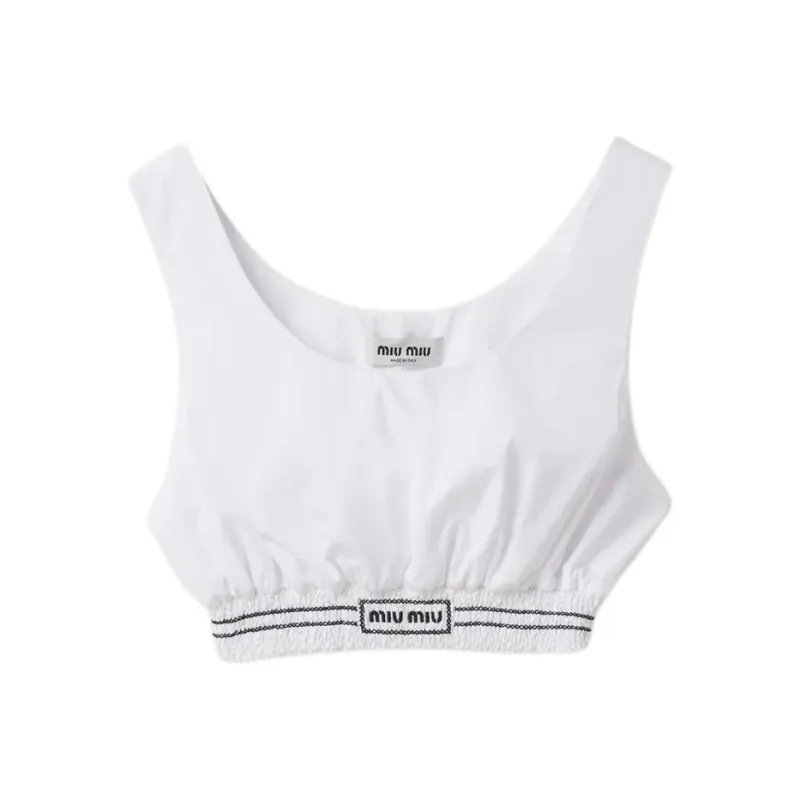MIU MIU Tank Tops Women's White-0