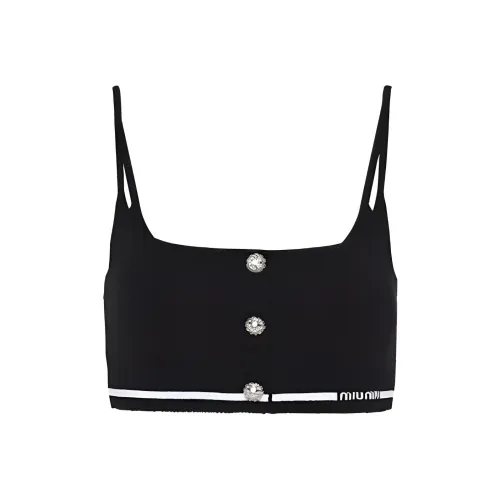 MIU MIU Tank Tops Women's Black