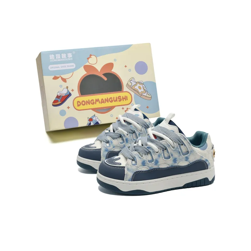 Anime Story Slip Resistant, Abrasion Resistant, Lightweight, Breathable Low Top Skateboard Shoes Women's-15