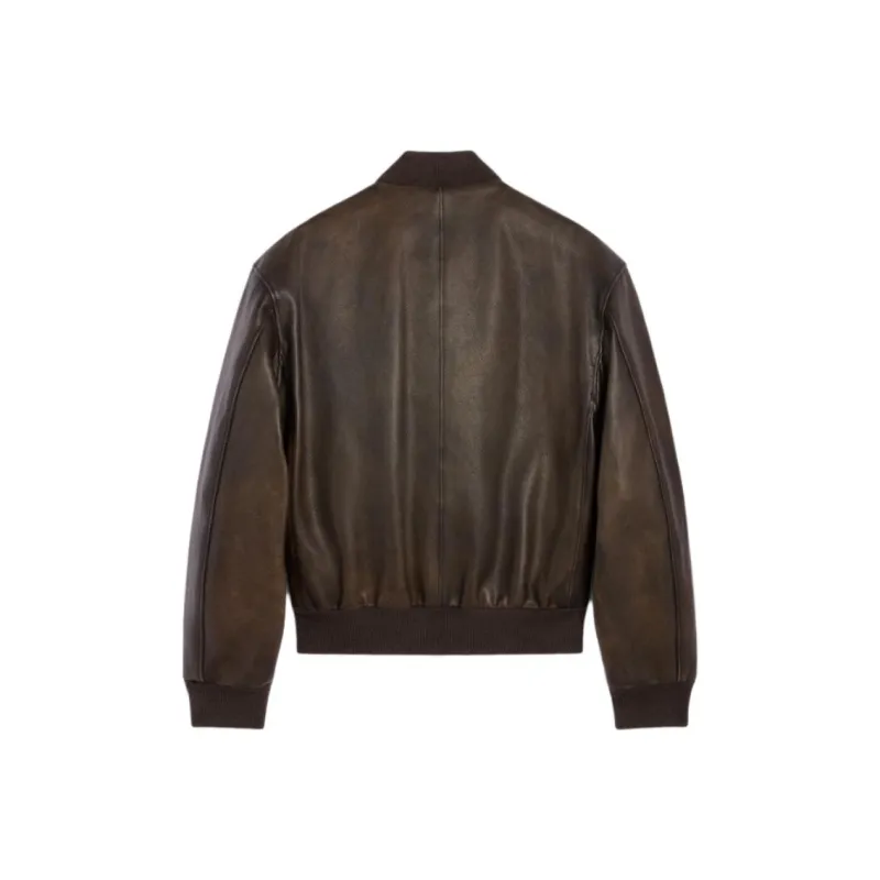 CELINE Leather Jacket Men's Ebony-1