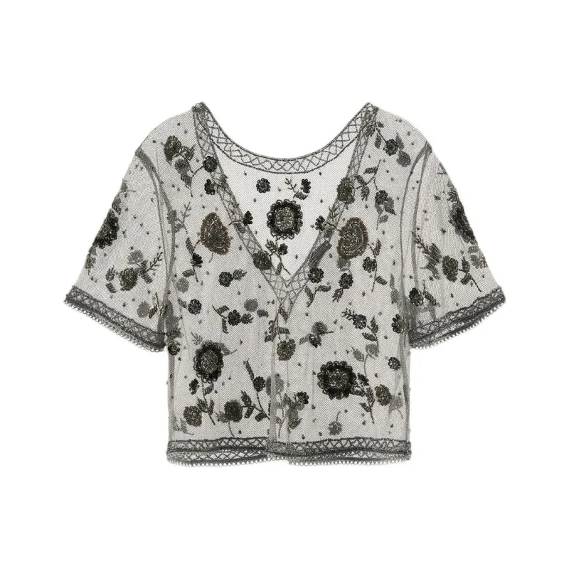 ZARA T-Shirts Women's Silver-0