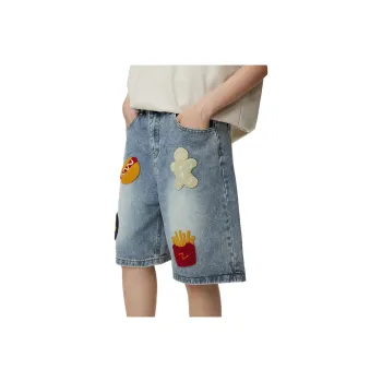 NEVER RULE Denim Shorts Unisex Light Blue