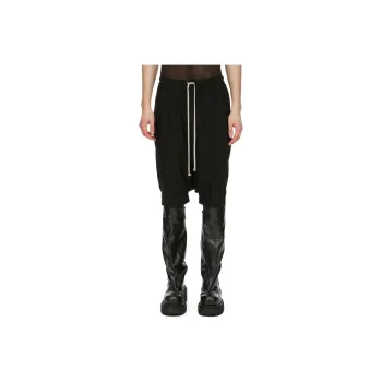 RICK OWENS/RO Luxor Rick's Pods Cady Casual Shorts Men's Black